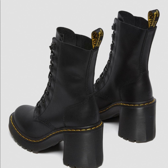 - Dr MARTENS CHESNEY BLACK BOOT Heel Lace Up Size: 8 - Picture 6 of 8